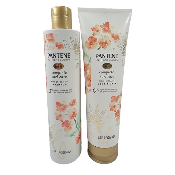 Pantene Nutrient Blends Complete Curl Care- Jojoba Oil Shampoo & Conditioner - Picture 1 of 6